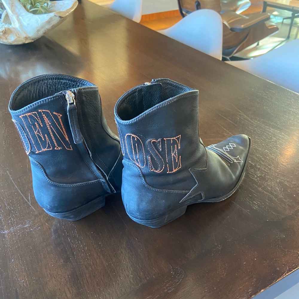 Golden Goose black leather ankle boots size 39